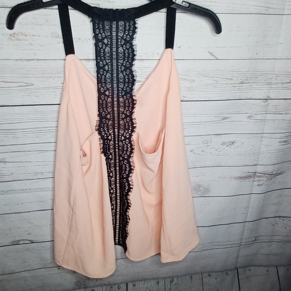 AQUA WOMEN'S RACERBACK LACE TOP BLOOMINGDALES - Picture 5 of 8